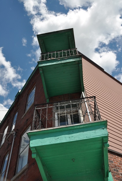 Corner balcony in Montreal’s Plateau